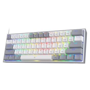 Redragon Fizz K617 White and Grey- RED SWITCH
